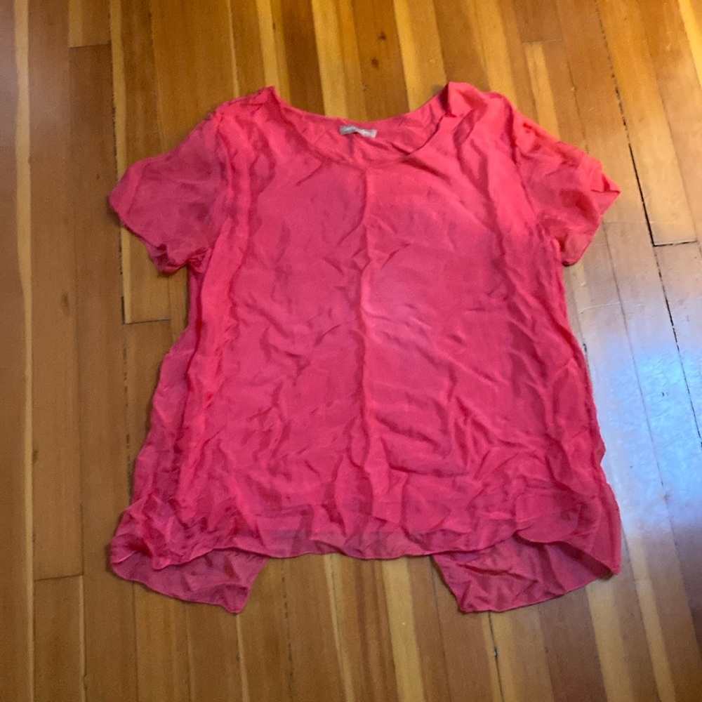 M Made in Italy, silk split-back top